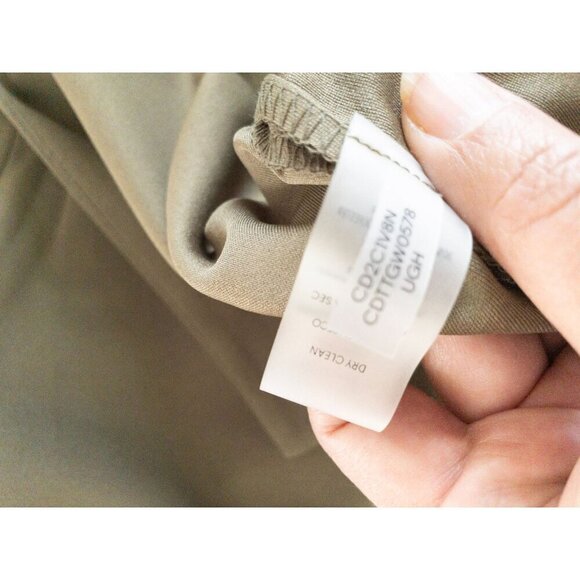 Calvin Klein Sleeveless Olive Green Womens Midi Dress Size 8 Professional Attir - Picture 5 of 11